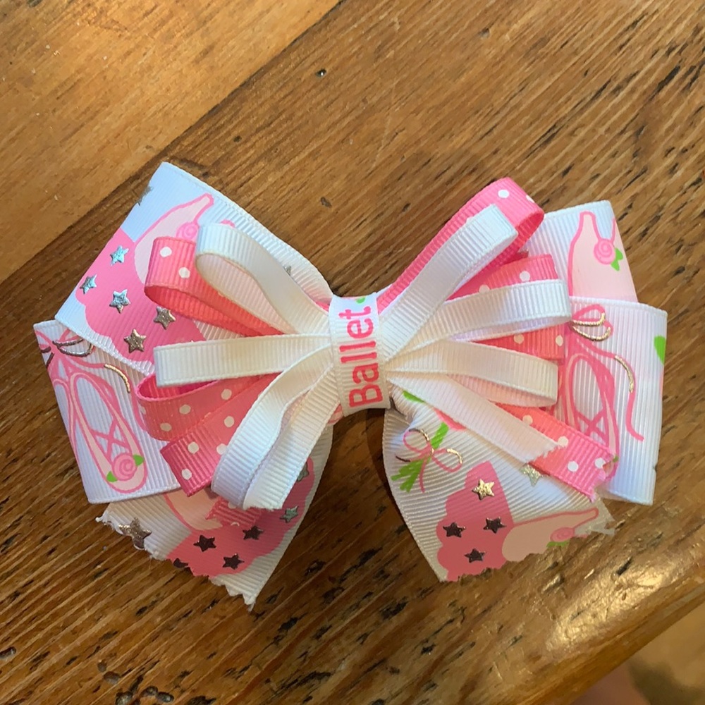 Handmade Ballet Pink Hair Bow